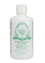 HERBAL ANSWERS Herbal Aloe Force bottle-front view showing pure aloe-based formula for daily use.