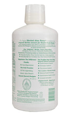 HERBAL ANSWERS Herbal Aloe Force label-closeup highlights non-GMO and gluten-free formulation.