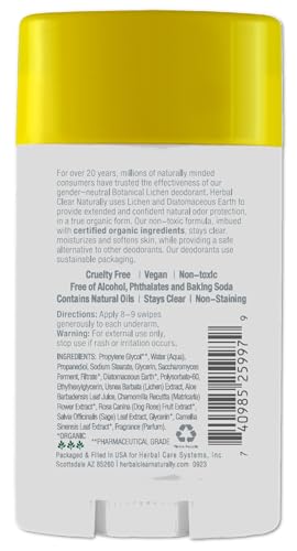 Herbal Clear Naturally aluminum-free formula supports skin-friendly care