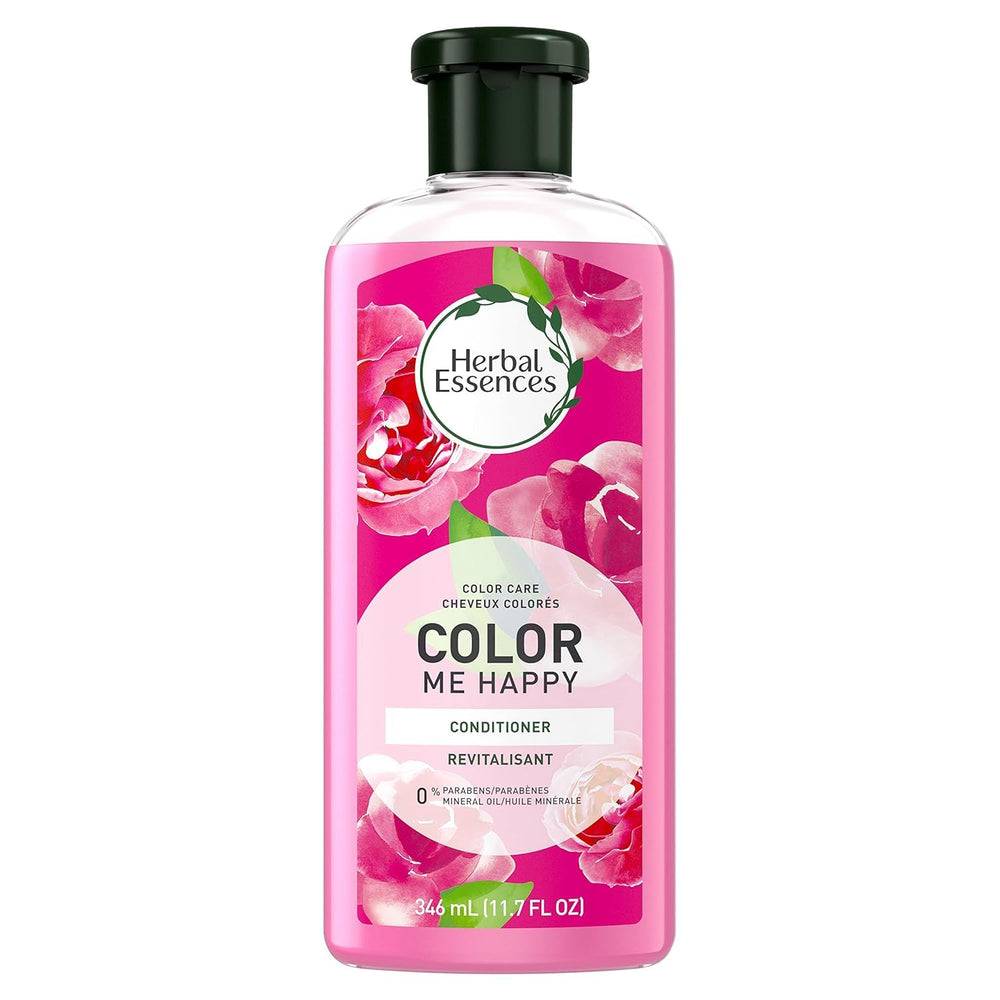 Herbal Essences Color Me Happy conditioner bottle showing color protection and radiant shine.