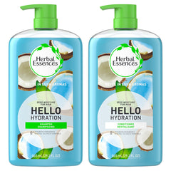 Herbal Essences Hello Hydration shampoo bottle with coconut scent for hydrated hair