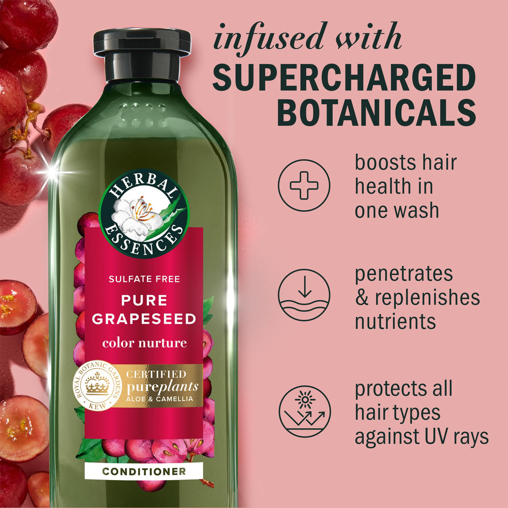 Grape seed ingredient close-up in Herbal Essences formula