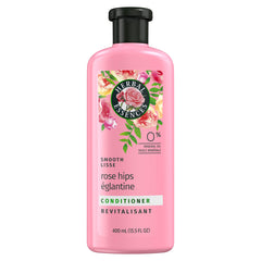 Herbal Essences Rose Hips Smooth Conditioner bottle for shiny, smooth hair.