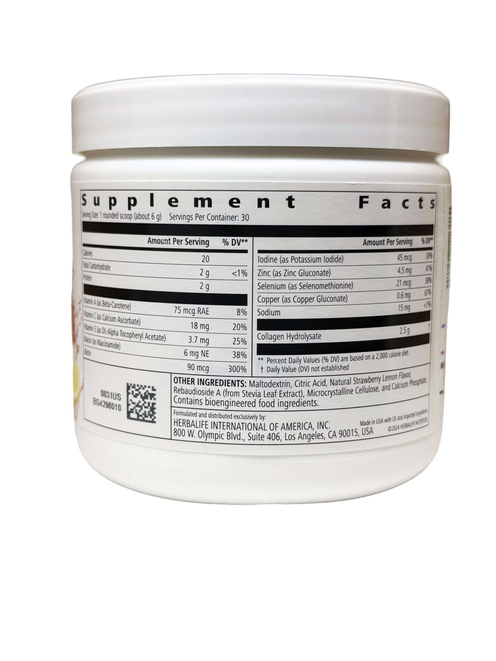 Herbalife Verisol collagen dissolving scoop for smoother, hydrated skin.