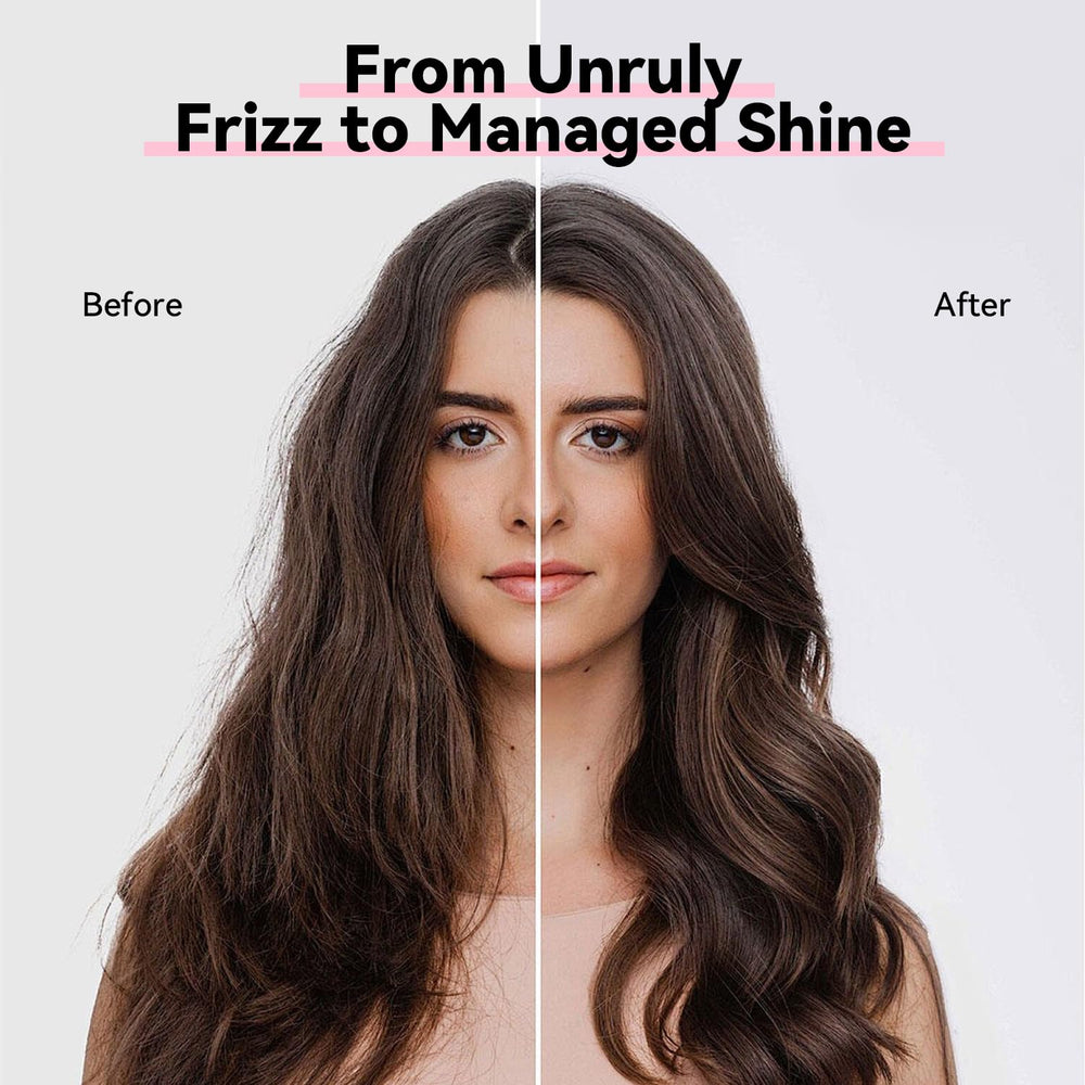 Herbalosophy keratin conditioner bottle provides deep hydration for dry hair.