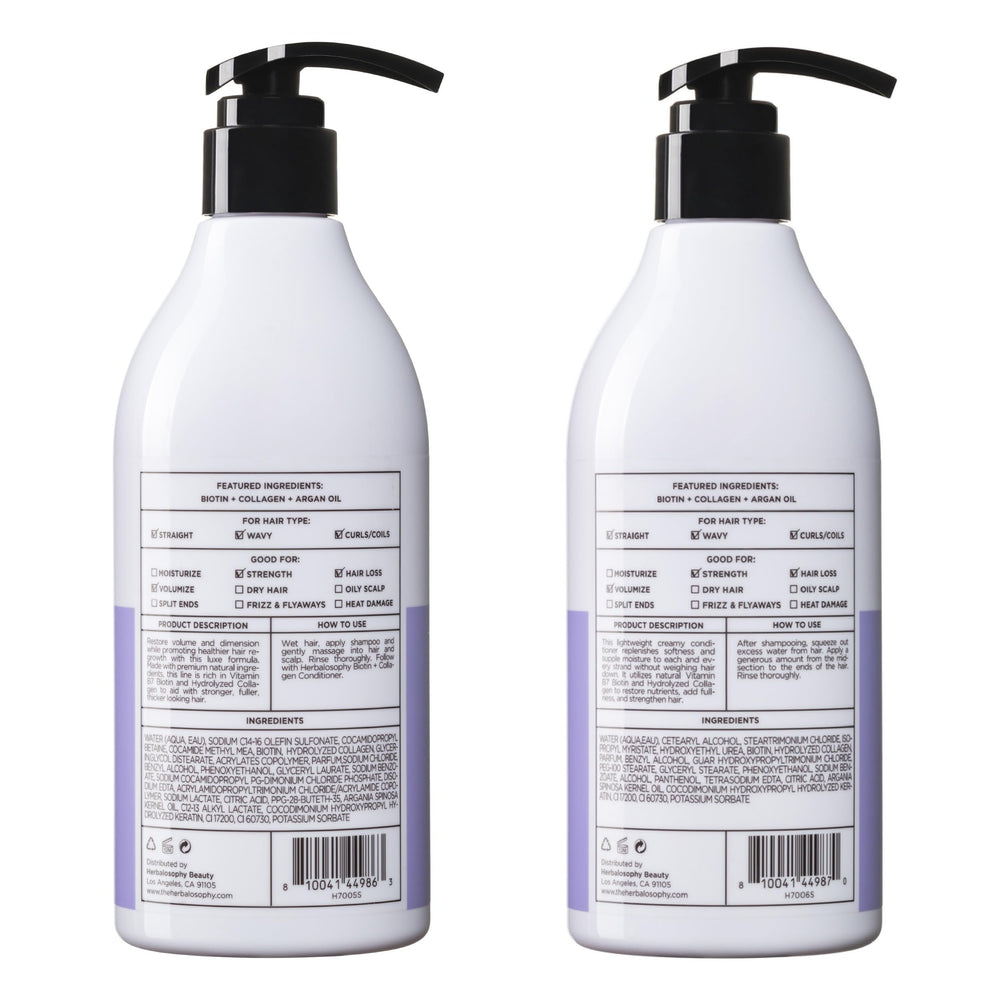 Herbalosophy set display illustrating color-safe hair care routine