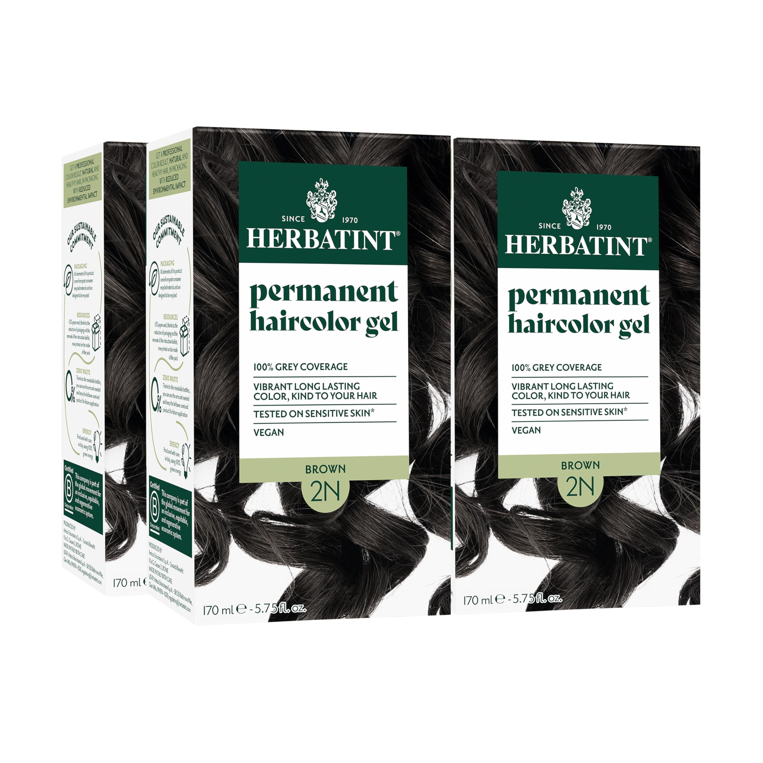 Herbatint 2N Brown close-up color image for natural gray coverage