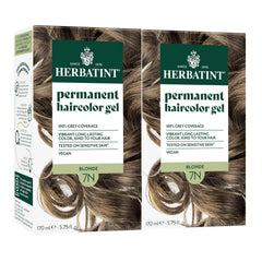 Herbatint 7N Blonde dye bottle for natural, even color with gray coverage.