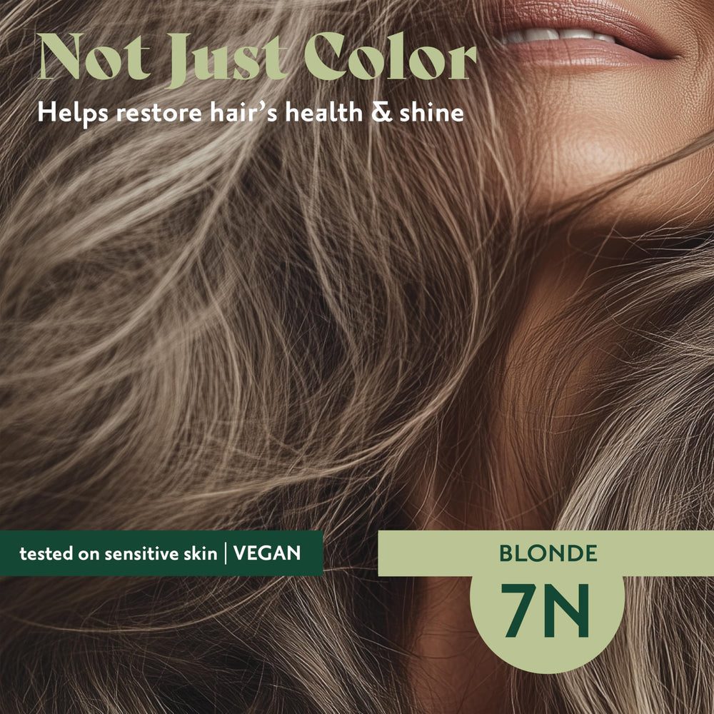 Herbatint 100% gray coverage closeup on resistant hair.
