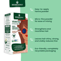 Herbatint henna powder micro-fine texture for even color distribution.