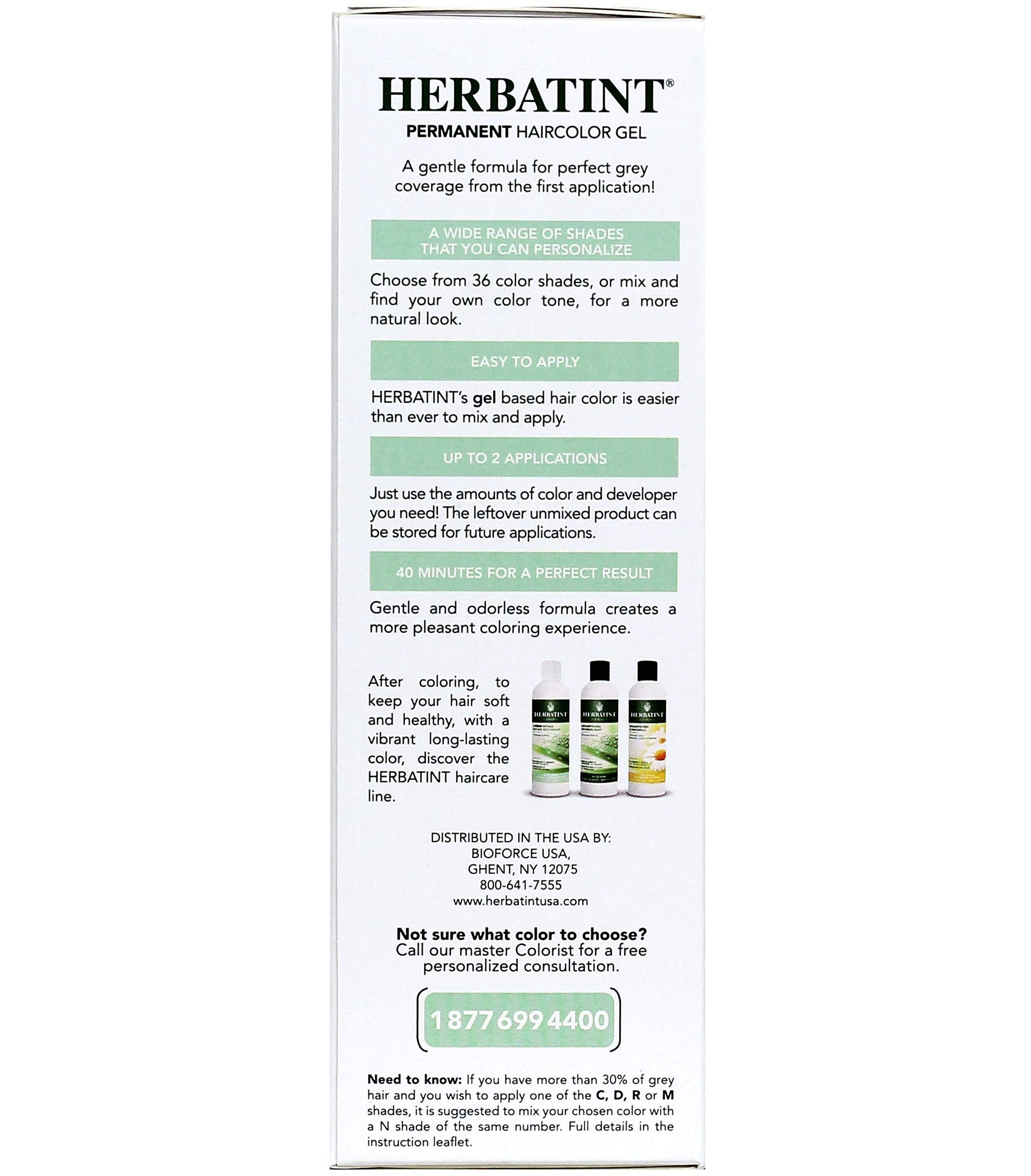 Herbatint herbal extracts like Aloe Vera support nourished hair.