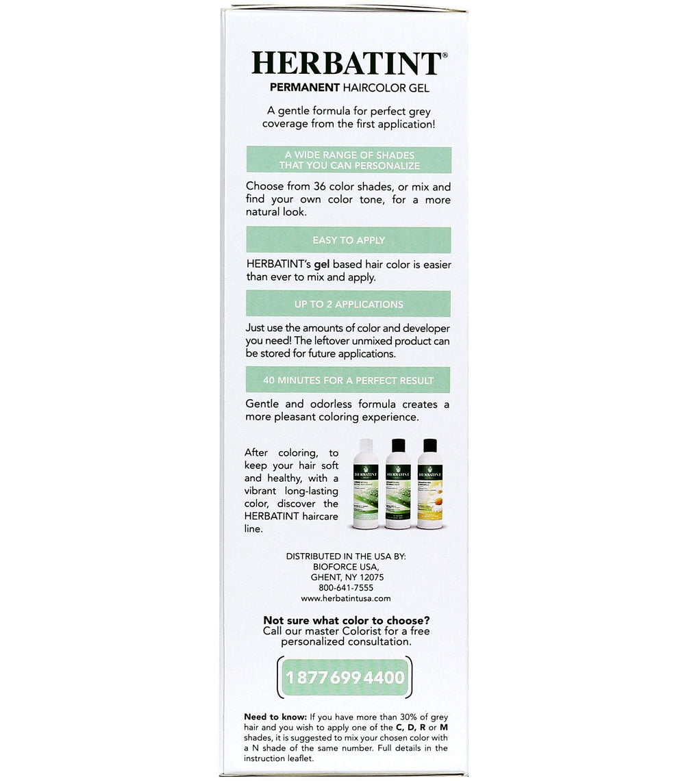 Herbatint herbal extracts like Aloe Vera support nourished hair.