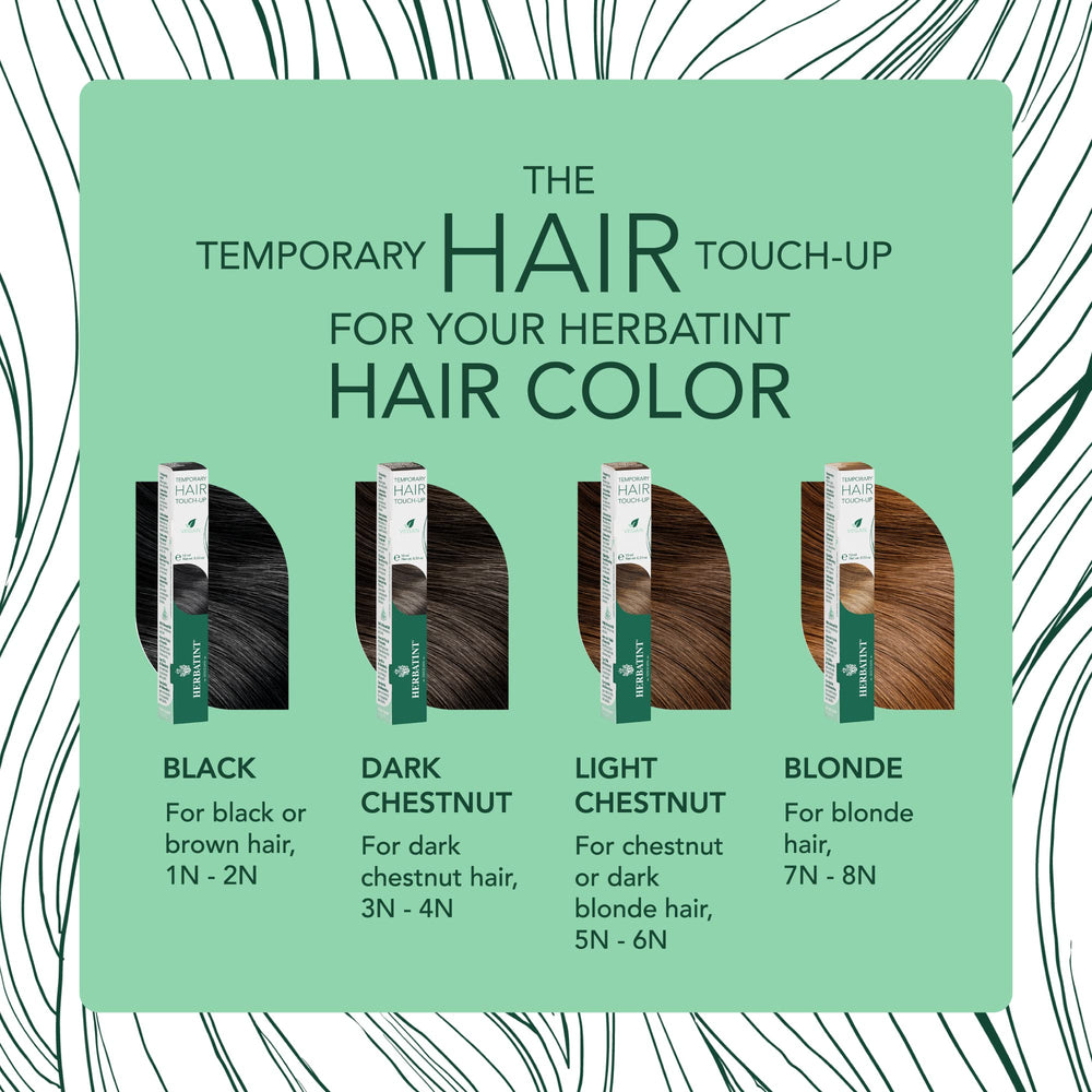 Herbatint light chestnut shade blends with natural hair color.