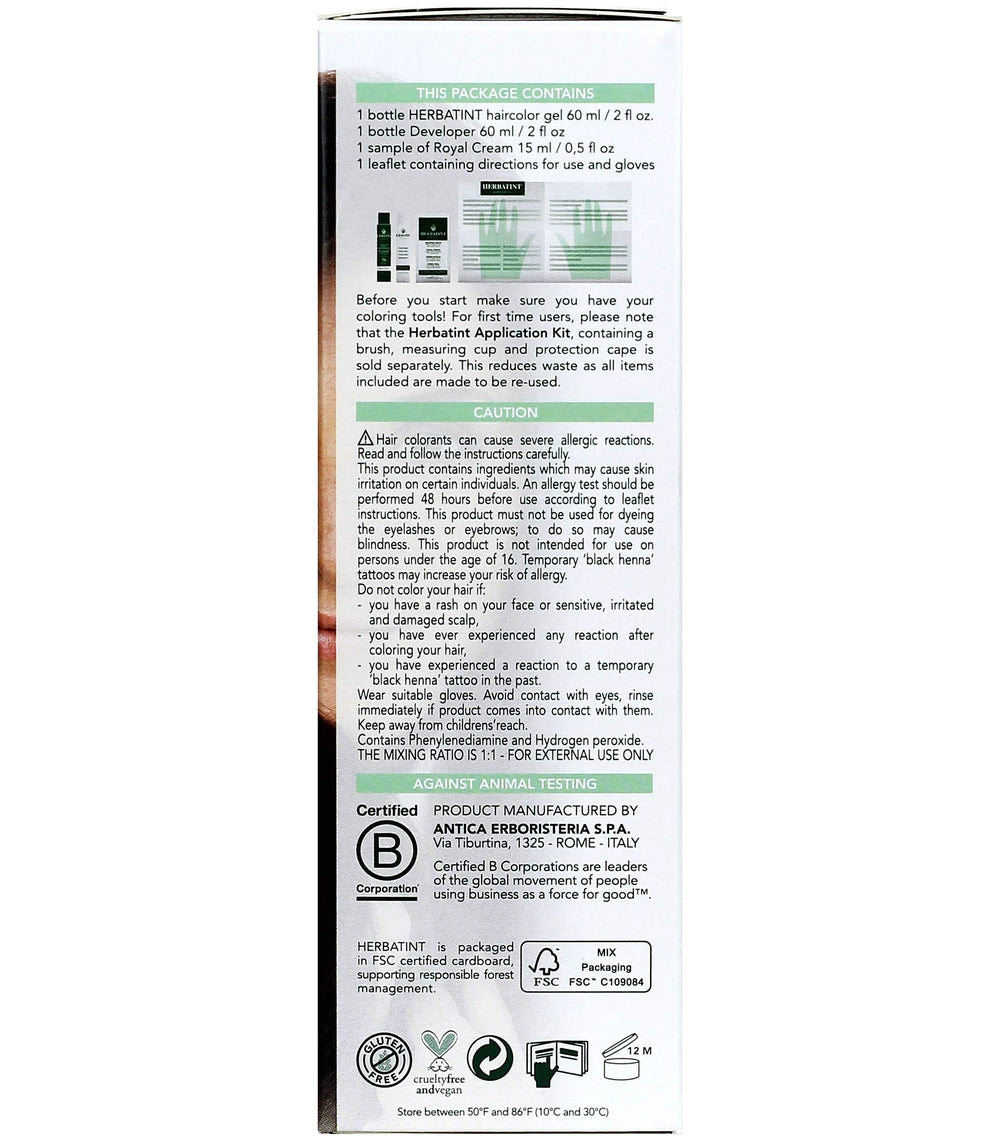 Herbatint application process shows easy gel application for at-home coloring.