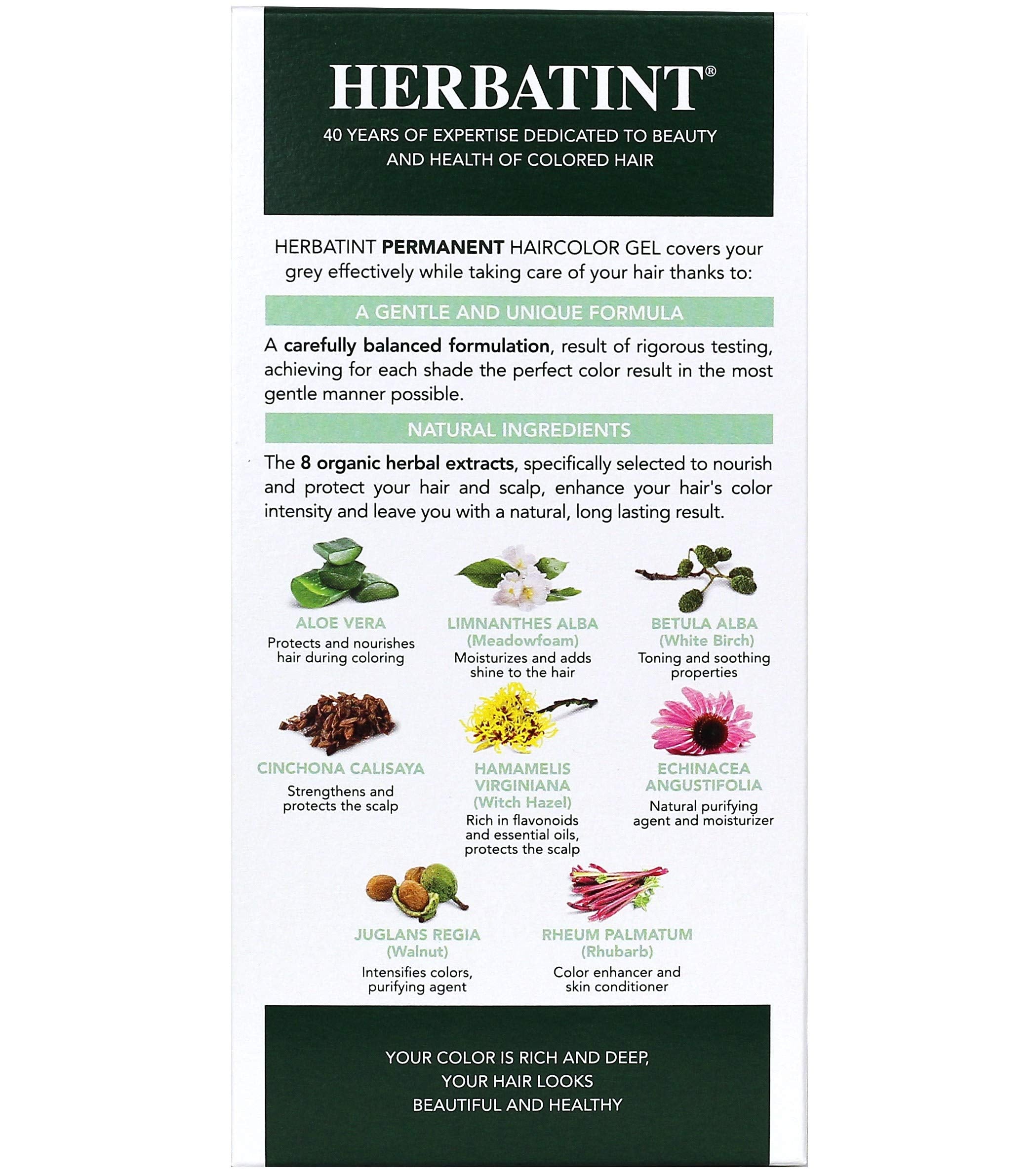 Herbatint gel texture close-up highlighting smooth, fragrance-free formula.
