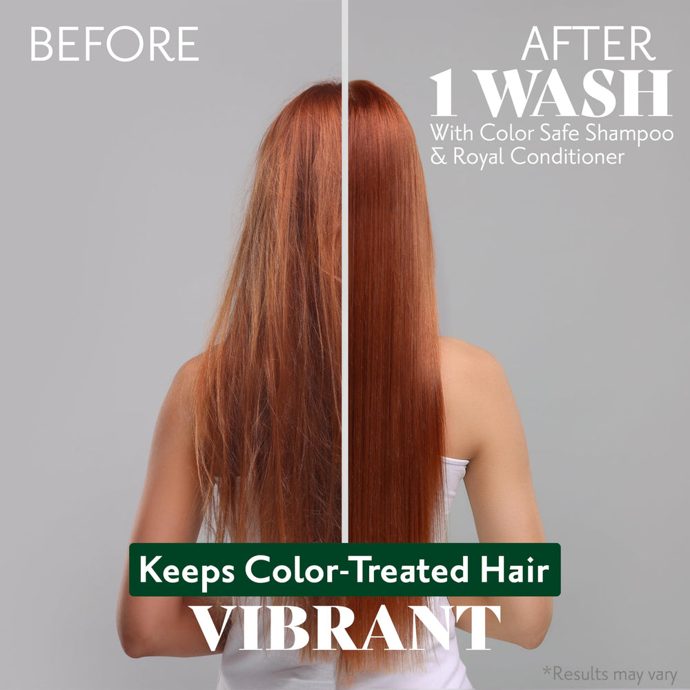 Cuticle smoothing action of Herbatint Royal Conditioner supports softer, healthier hair.