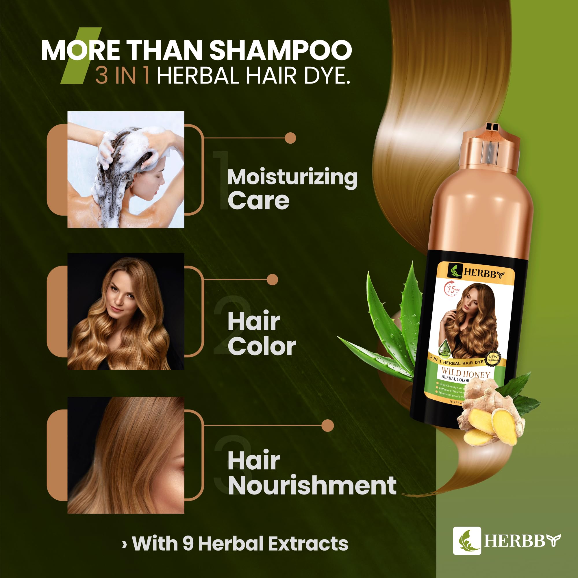 HERBBY 500ml bottle image underscores long lasting color for multiple applications