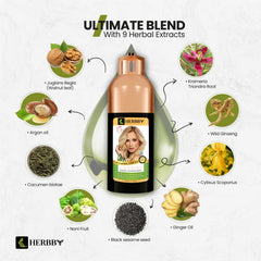 HERBBY shampoo with 9 herbal extracts nourishes scalp