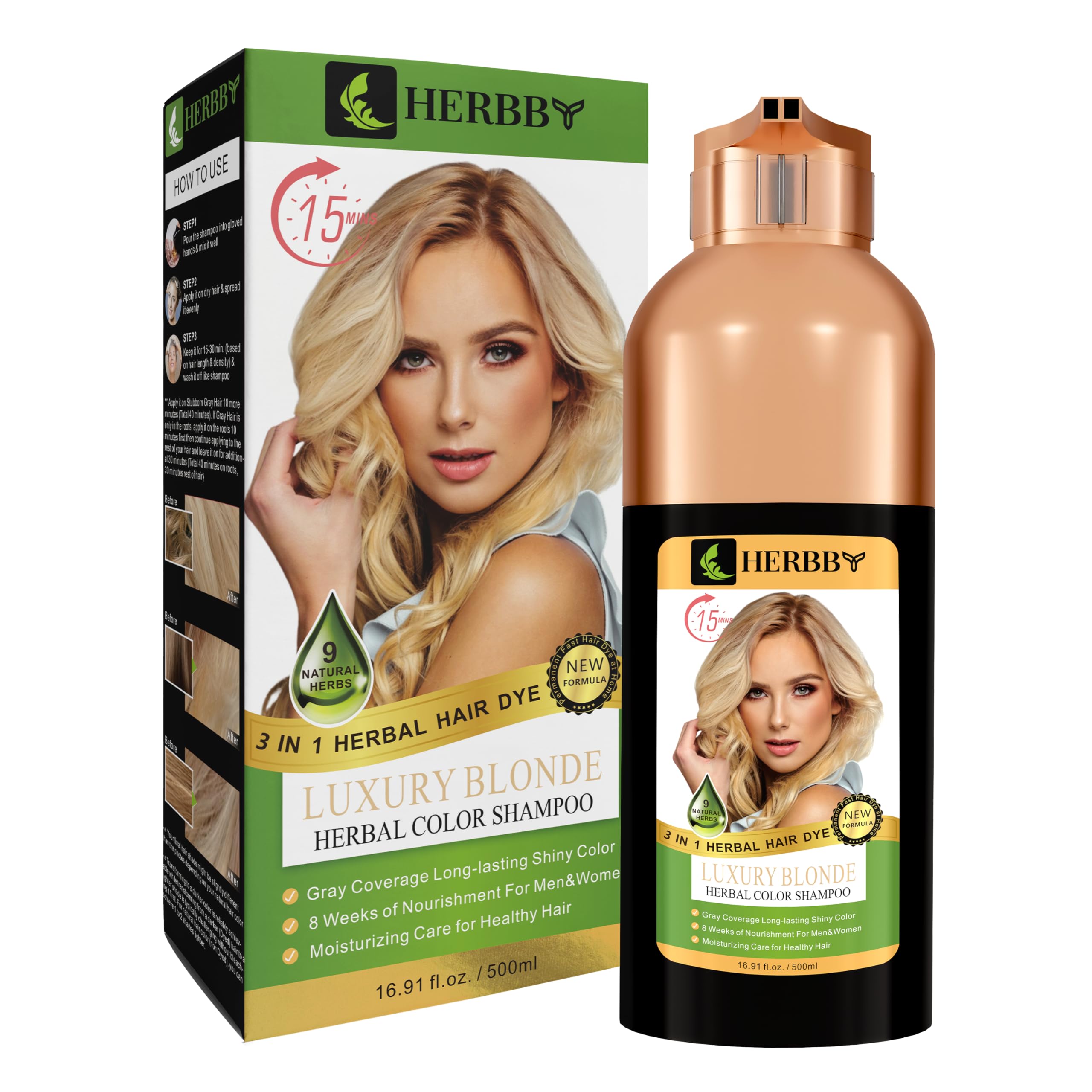 HERBBY suitable for all hair types delivering gray coverage
