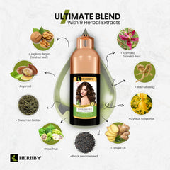At-home application of HERBBY color shampoo on dry hair