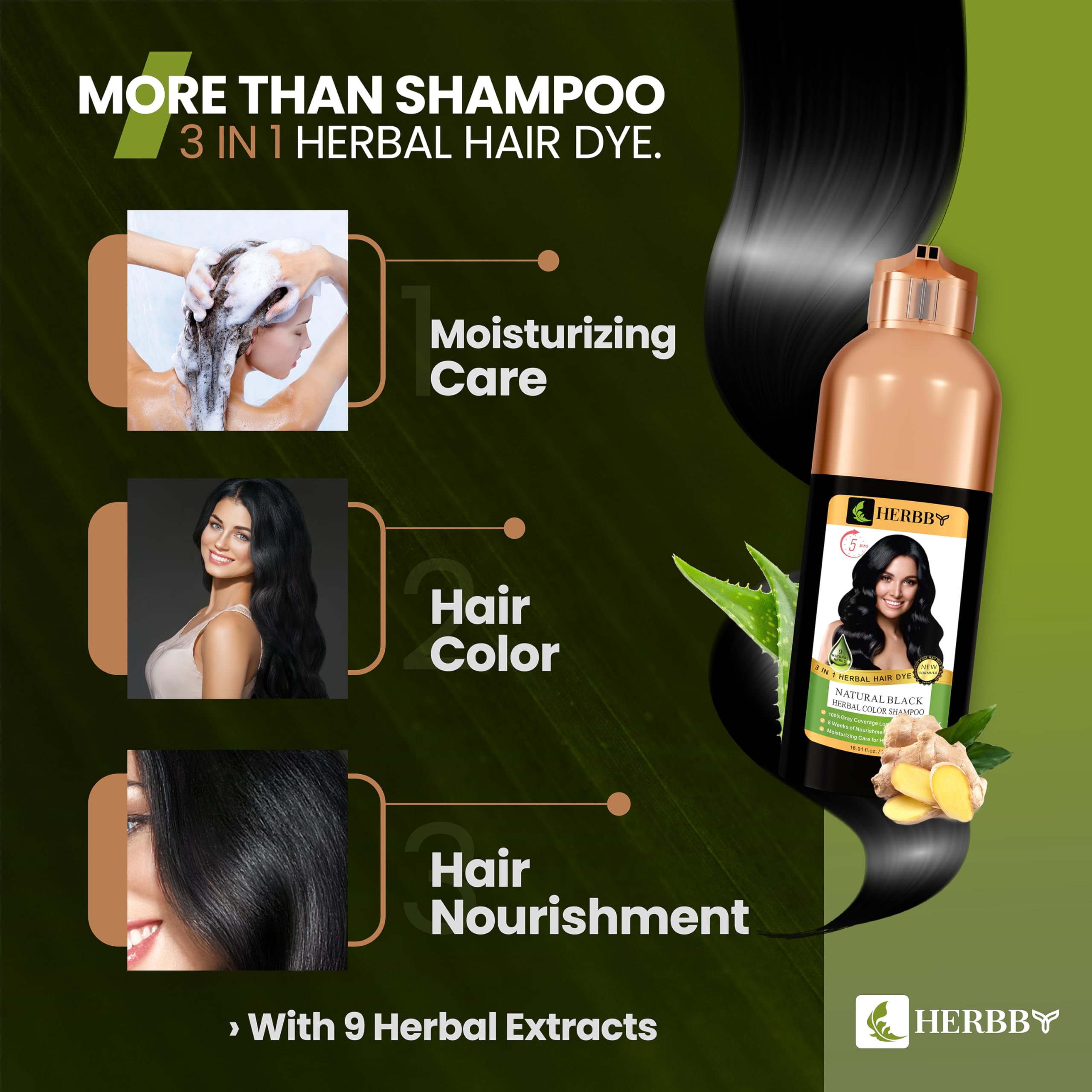 HERBBY Before and after results depend on current hair color