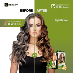HERBBY hair color shampoo color-transformation delivers vibrant, long-lasting shade at home.