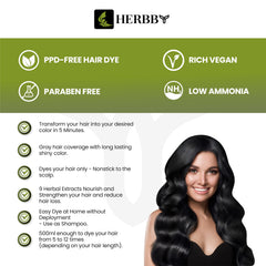 HERBBY Hair Color Shampoo delivers shiny soft evenly colored hair