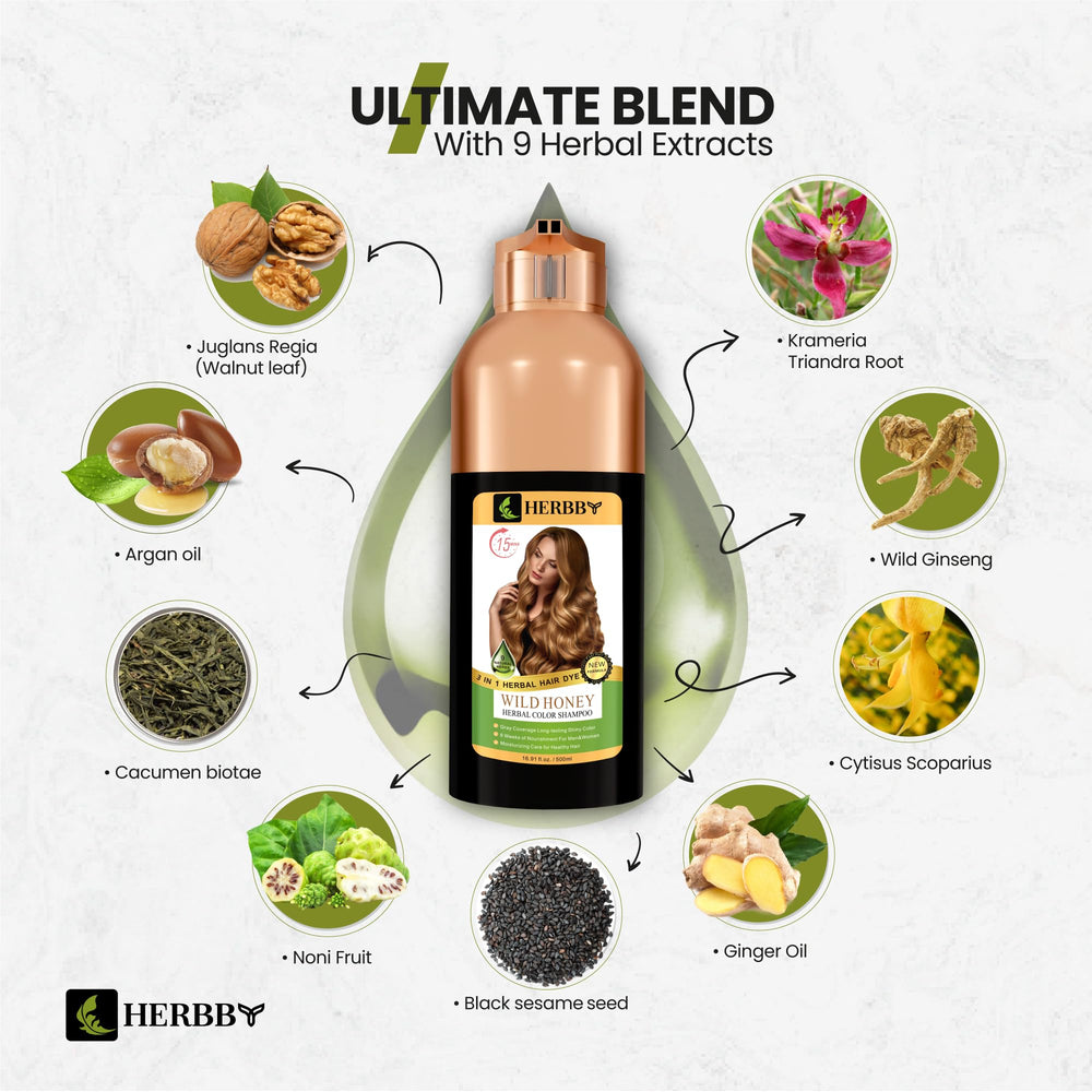 HERBBY low-ammonia dye image conveys color strength with scalp comfort