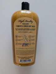 Herbist apothecary exfoliating wash ingredients closeup showing aloe vera and vitamins