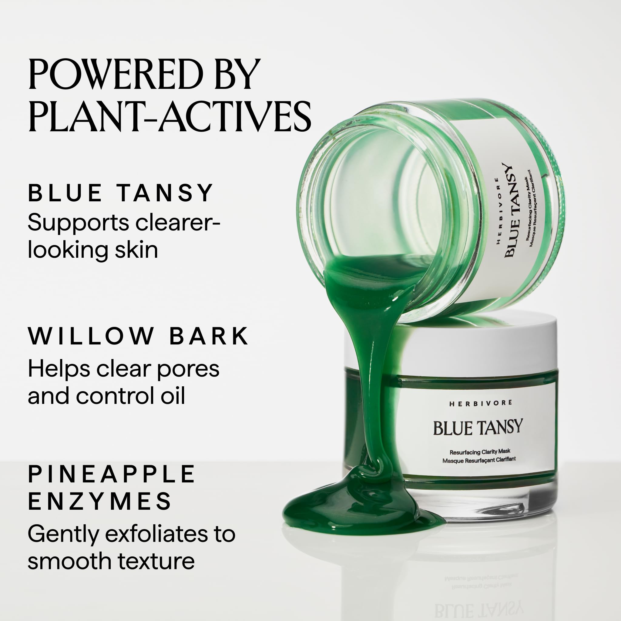 HERBIVORE Blue Tansy Resurfacing Mask ingredients natural BHA and enzymes