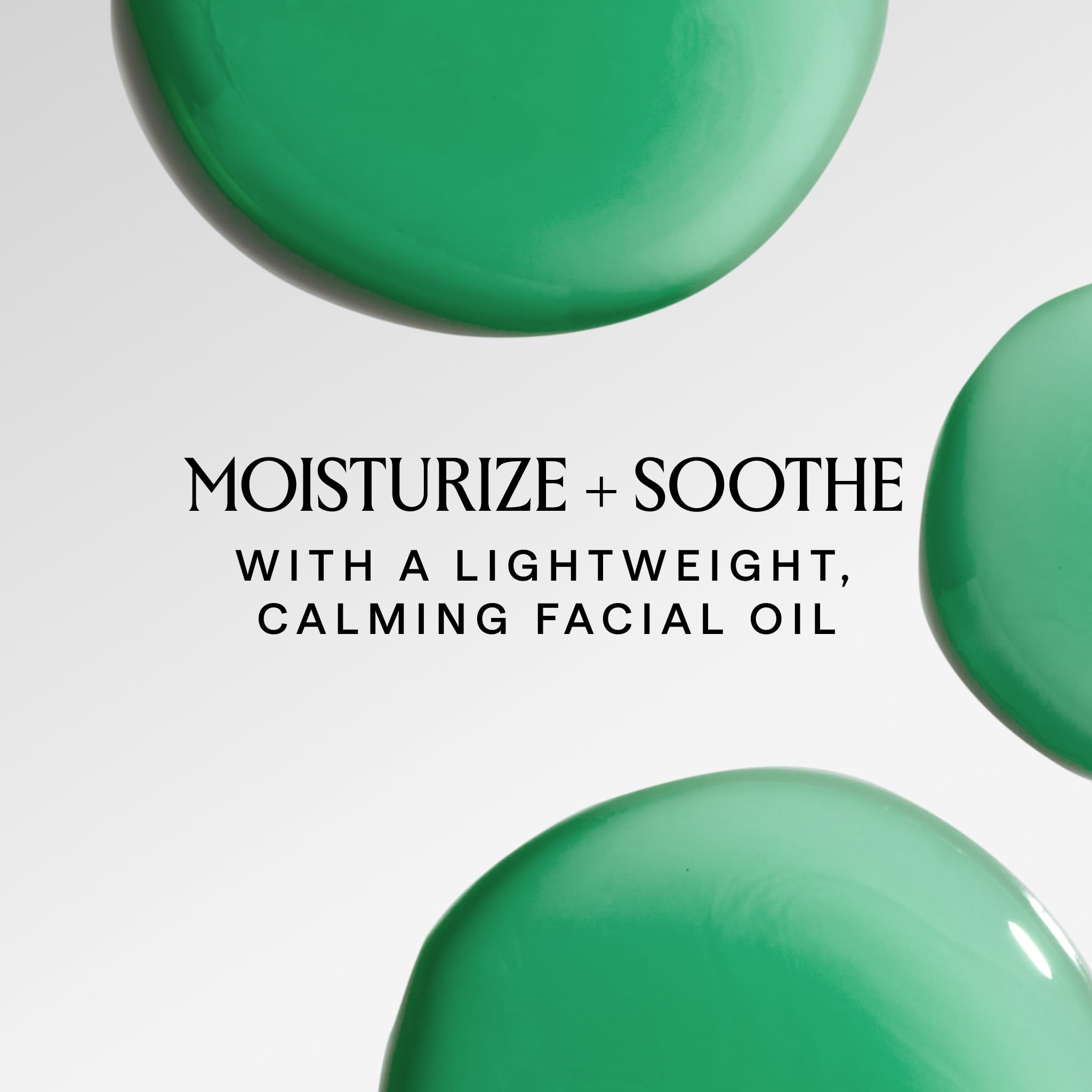 HERBIVORE Emerald Facial Oil texture close-up reveals silky fast-absorbing finish