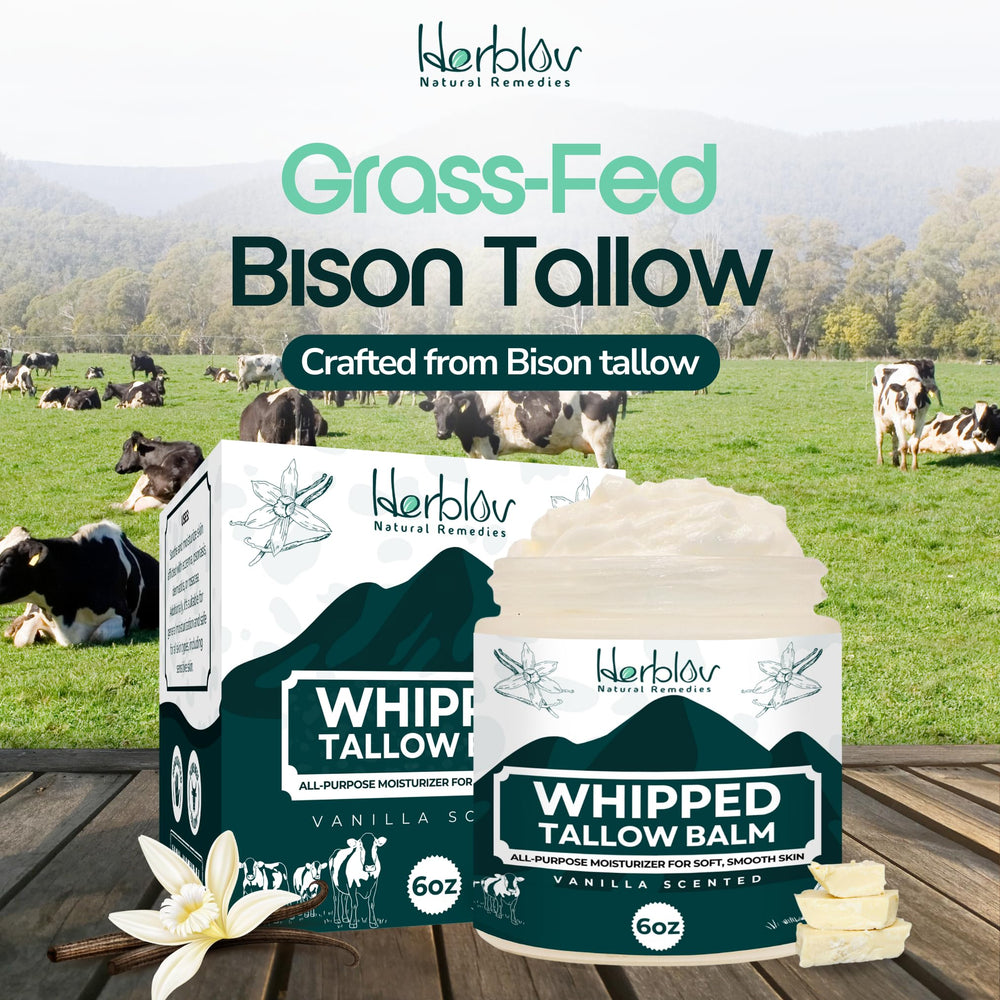 Herblov Beef Tallow Balm vanilla texture on skin in motion