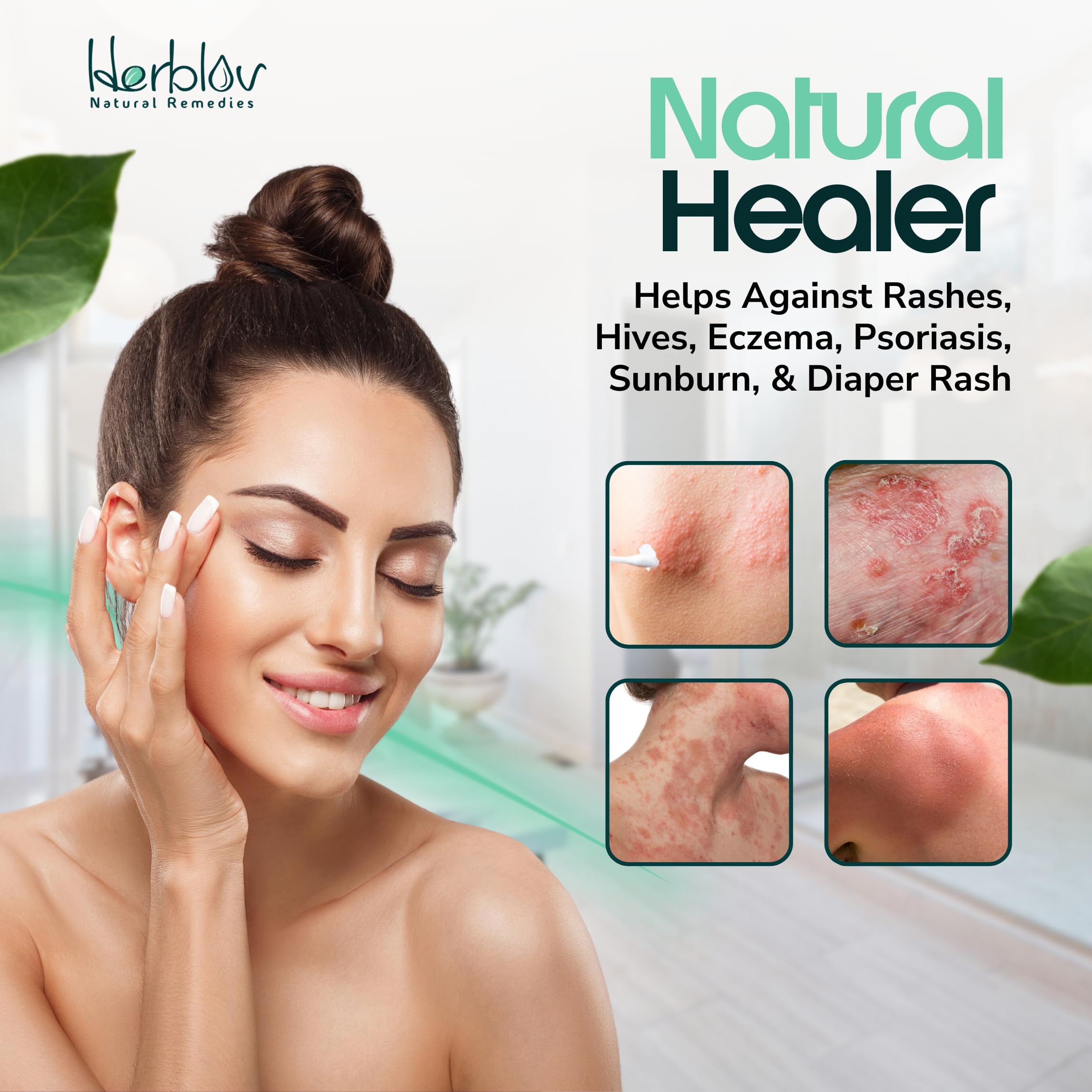 Herblov Face Body Application balm focusing on use on face and body for daily moisture.