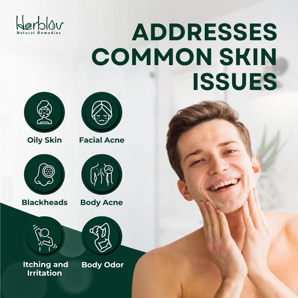 Herblov Tea Tree Soap used during shower for refreshed feel.