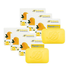 HERBOGANIC Mango Butter Herbal Soap bar nourishes and soothes dry skin