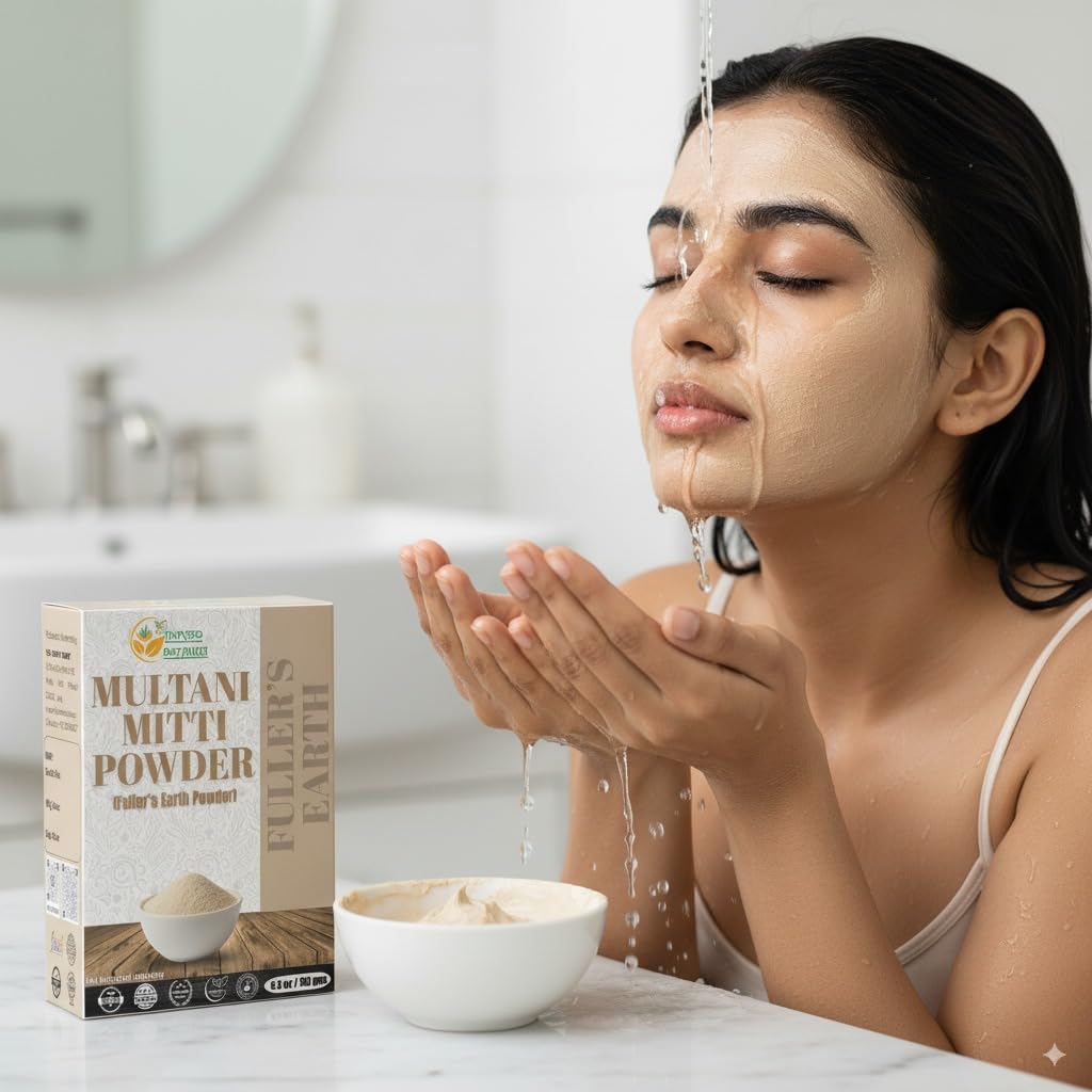 Herbs Botanica Bentonite Kaolin clay blend for gentle exfoliation.