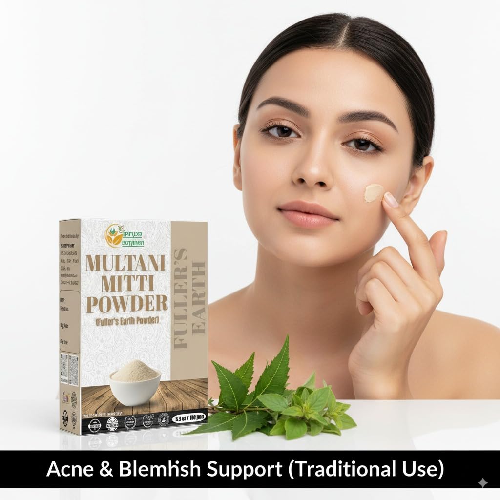 Herbs Botanica calcium and sodium clay mix ready for facial mask.