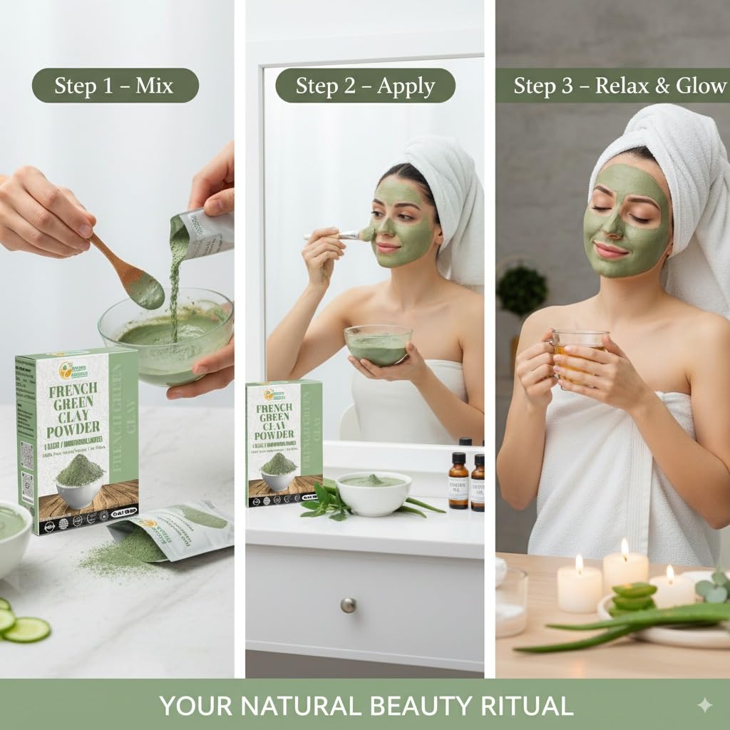 Herbs Botanica hair treatment clay visual, supports DIY scalp care.