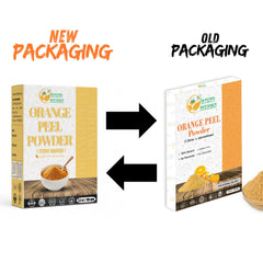 Herbs Botanica orange peel powder jar displays fine texture ideal for DIY masks