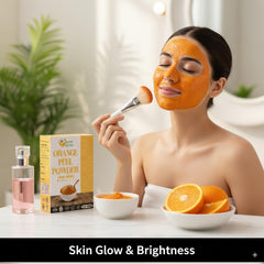 Herbs Botanica orange peel powder being sifted for gentle exfoliation