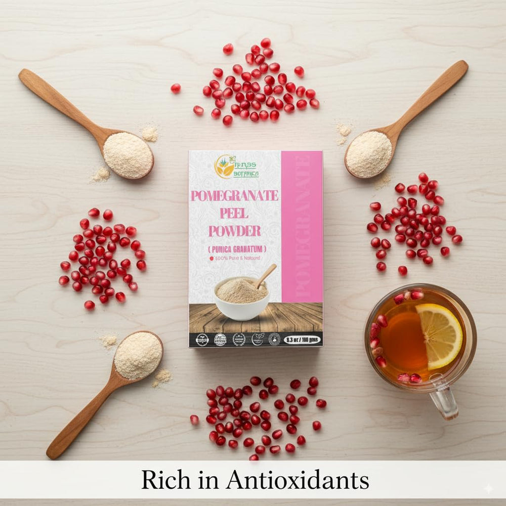 Herbs Botanica pomegranate peel powder used in a DIY facial mask