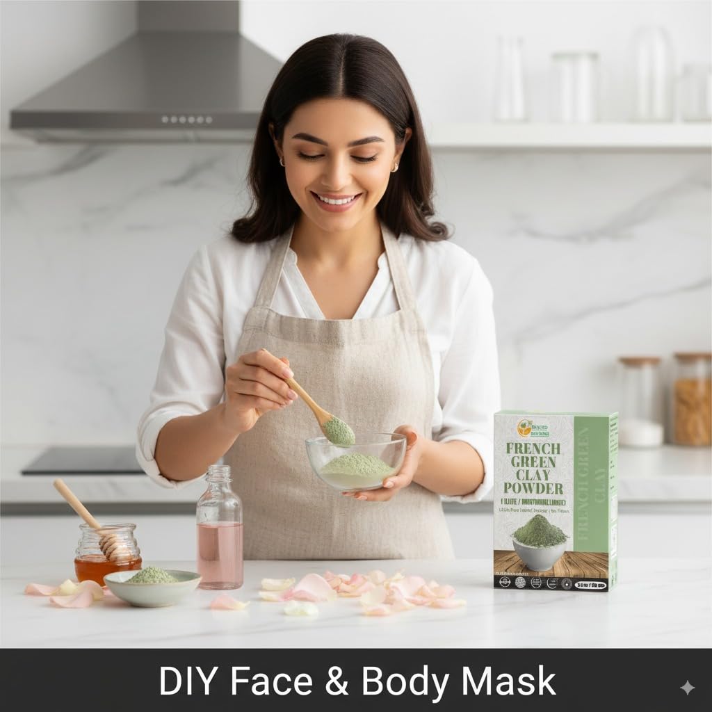 Herbs Botanica resealable pack close-up, keeps clay fresh for ongoing skincare sessions.