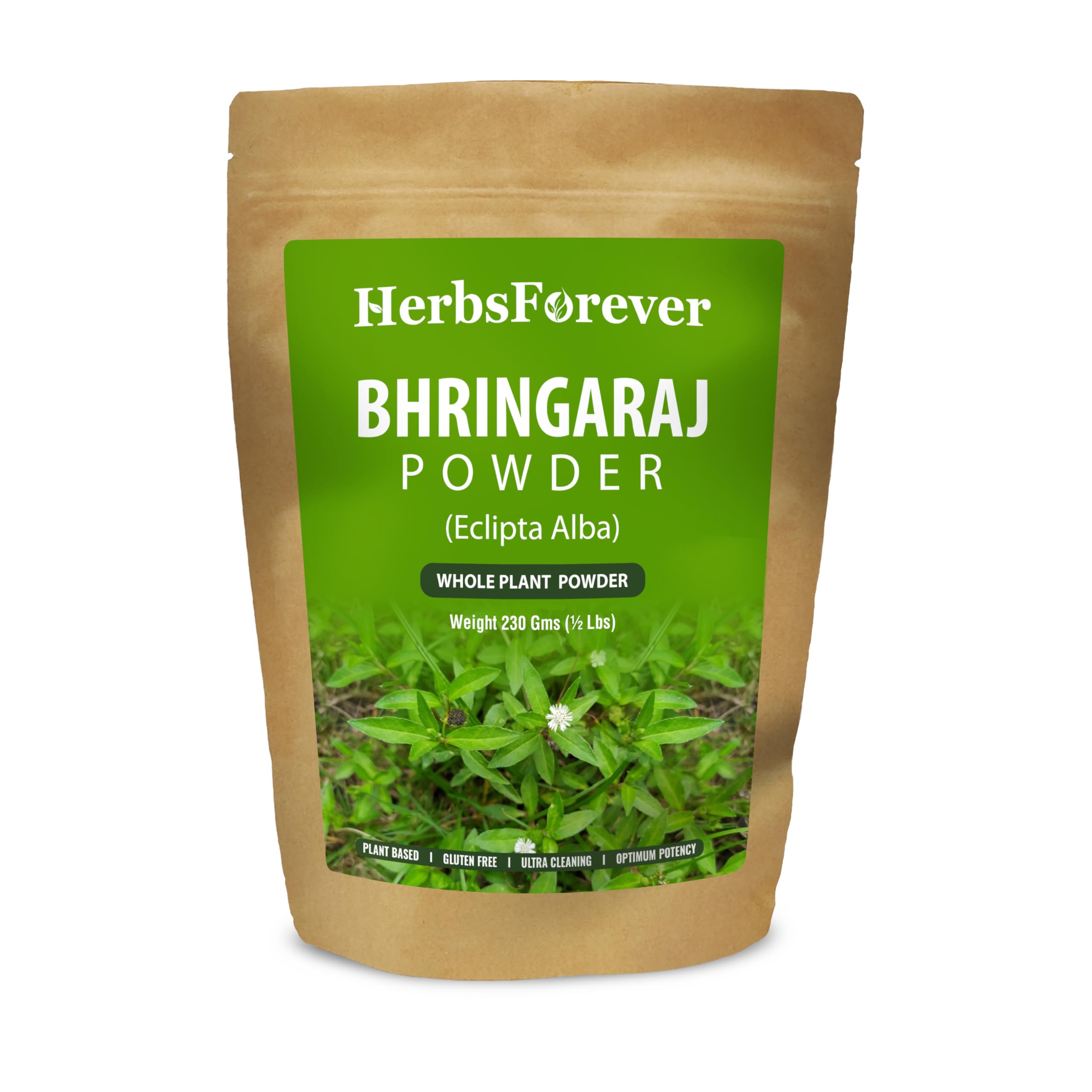 HerbsForever Bhringaraj whole-plant powder for hair vitality and scalp nourishment.