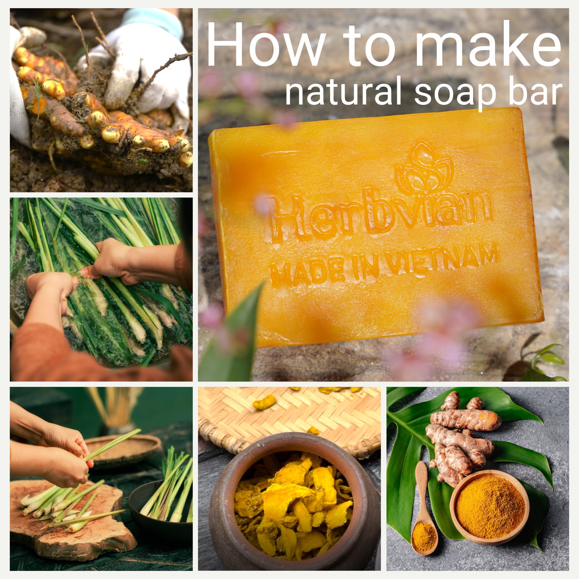 Herbvian back acne cleansing soap bar supports a fresh-feeling rinse.
