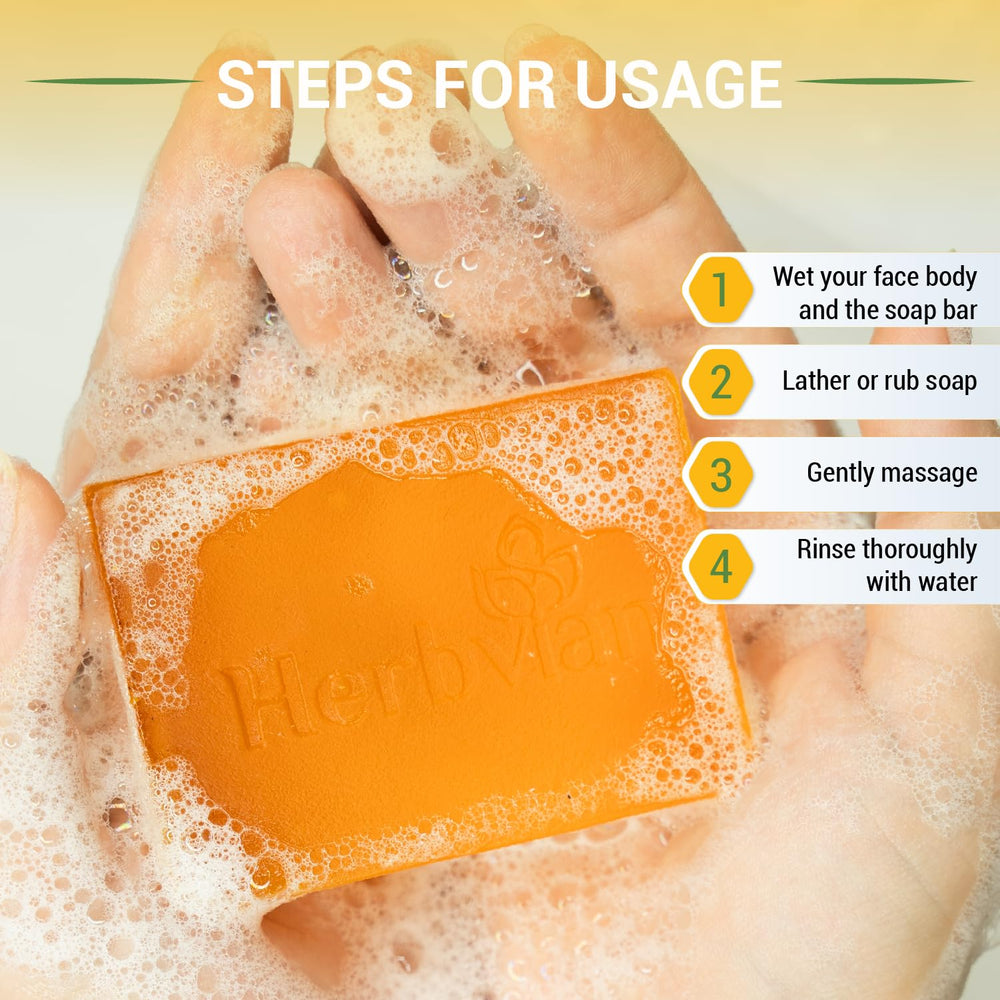 Herbvian gentle cleansing bar preserves coconut oil for hydrating wash.