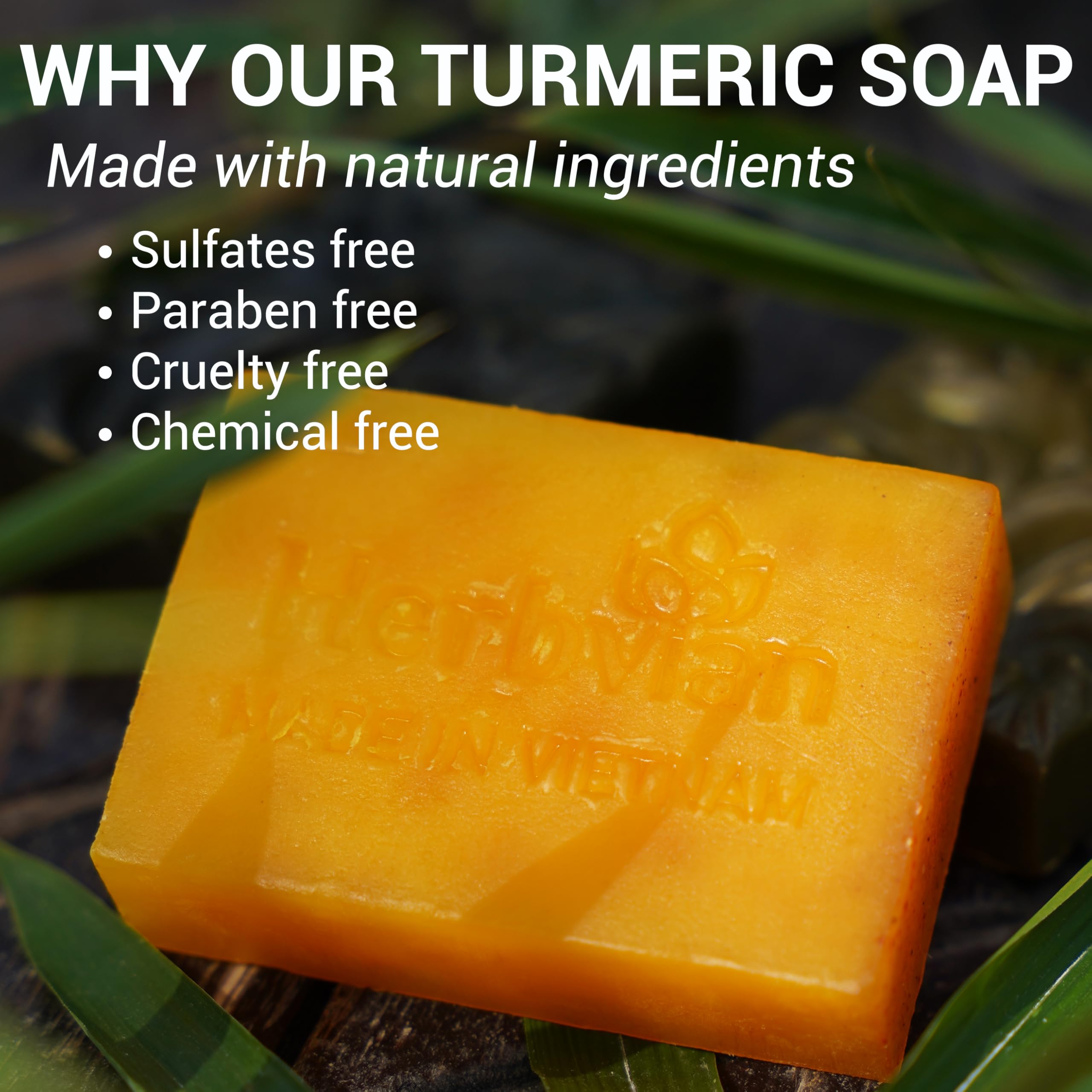 Herbvian lemongrass aroma soap highlighting an invigorating morning cleanse.