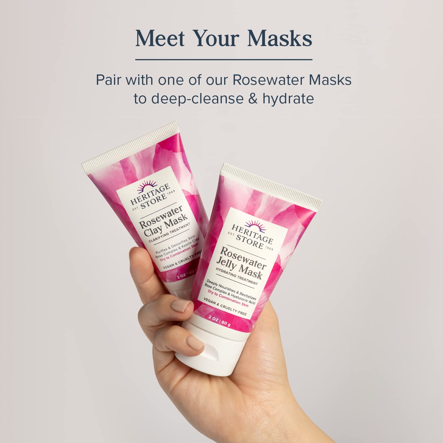 HERITAGE STORE Rosewater Moisturizer amber glass packaging preserves freshness.