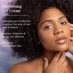 Aura Glow gel texture close-up emphasizes lightweight moisture and quick absorption.