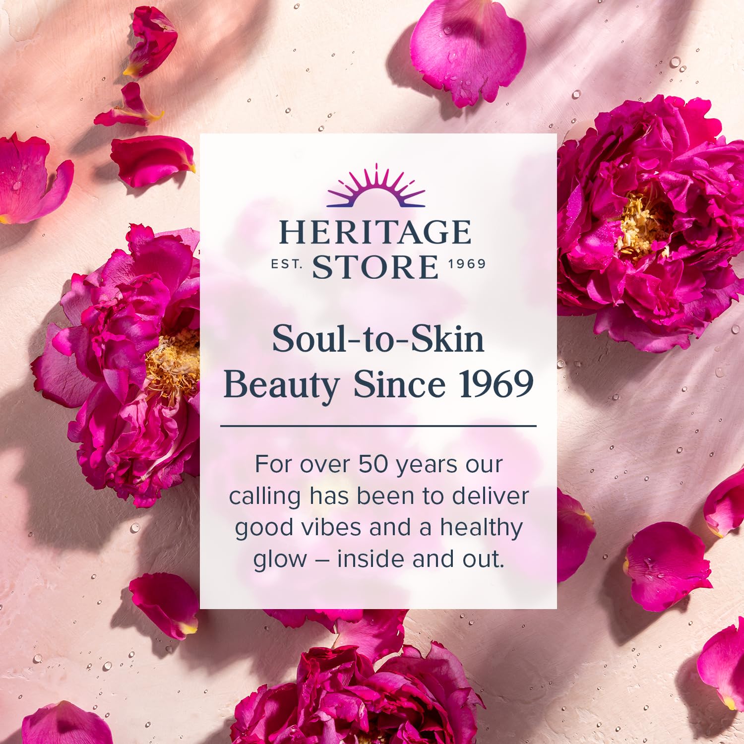HERITAGE STORE Rosewater 2-pack face application, helps hydrate and set makeup.