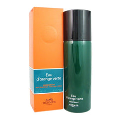 Hermès D'Orange Verte deodorant spray for refreshing citrus scent during daily wear.